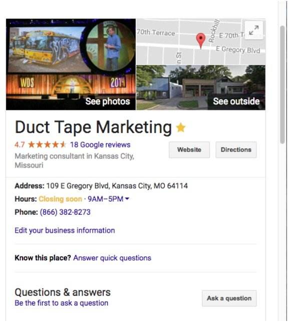 Add your name address phone number to optimize google my business for dentists