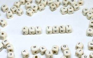 A circle of wooden letters.