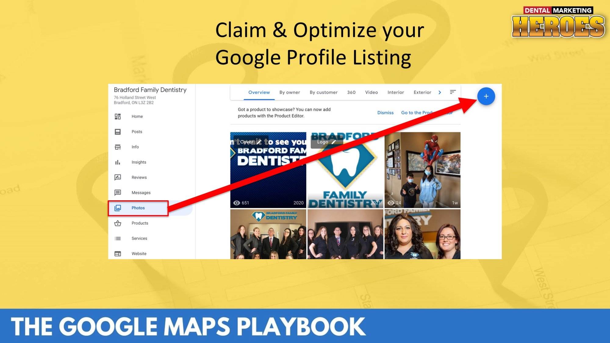 Posting photos is important in Google Profile listings