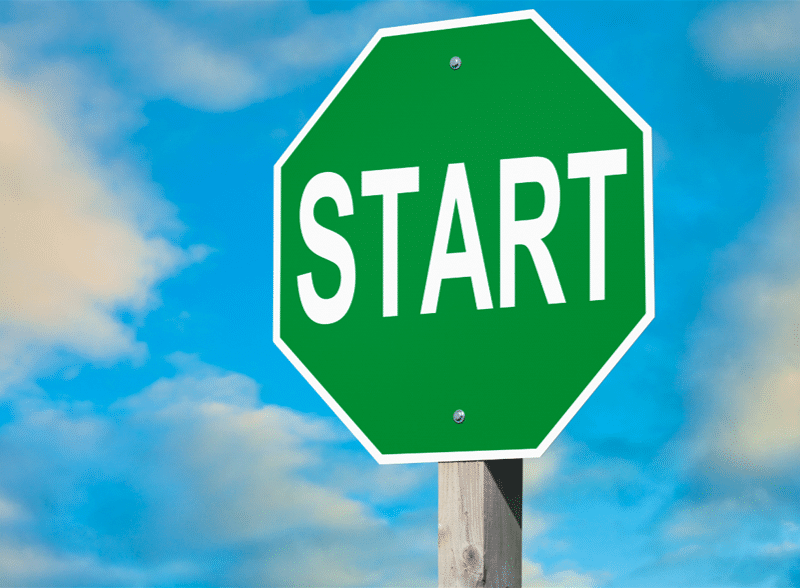 START on a stop sign