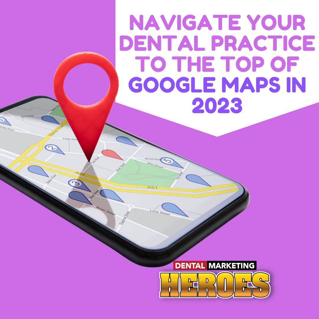 Join us for our upcoming webinar, "Get Your Dental Practice on the Map: A Comprehensive Guide to Google Maps in 2023." In this webinar, we will discuss the latest strategies and best practices to help your dental practice rank higher on Google Maps, including how to optimize your Google My Business profile, increase your online visibility, and attract more patients to your practice. Don't miss out on this valuable opportunity to learn from industry experts and take your dental practice to the next level. Register now!   Navigate Your Dental Practice to the Top of Google Maps in 2023