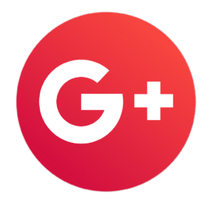 Google+ logo in a circular red background, representing social media engagement for dental marketing strategies.