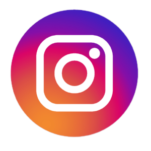 Instagram logo in a circular gradient background, representing social media marketing for dental professionals.